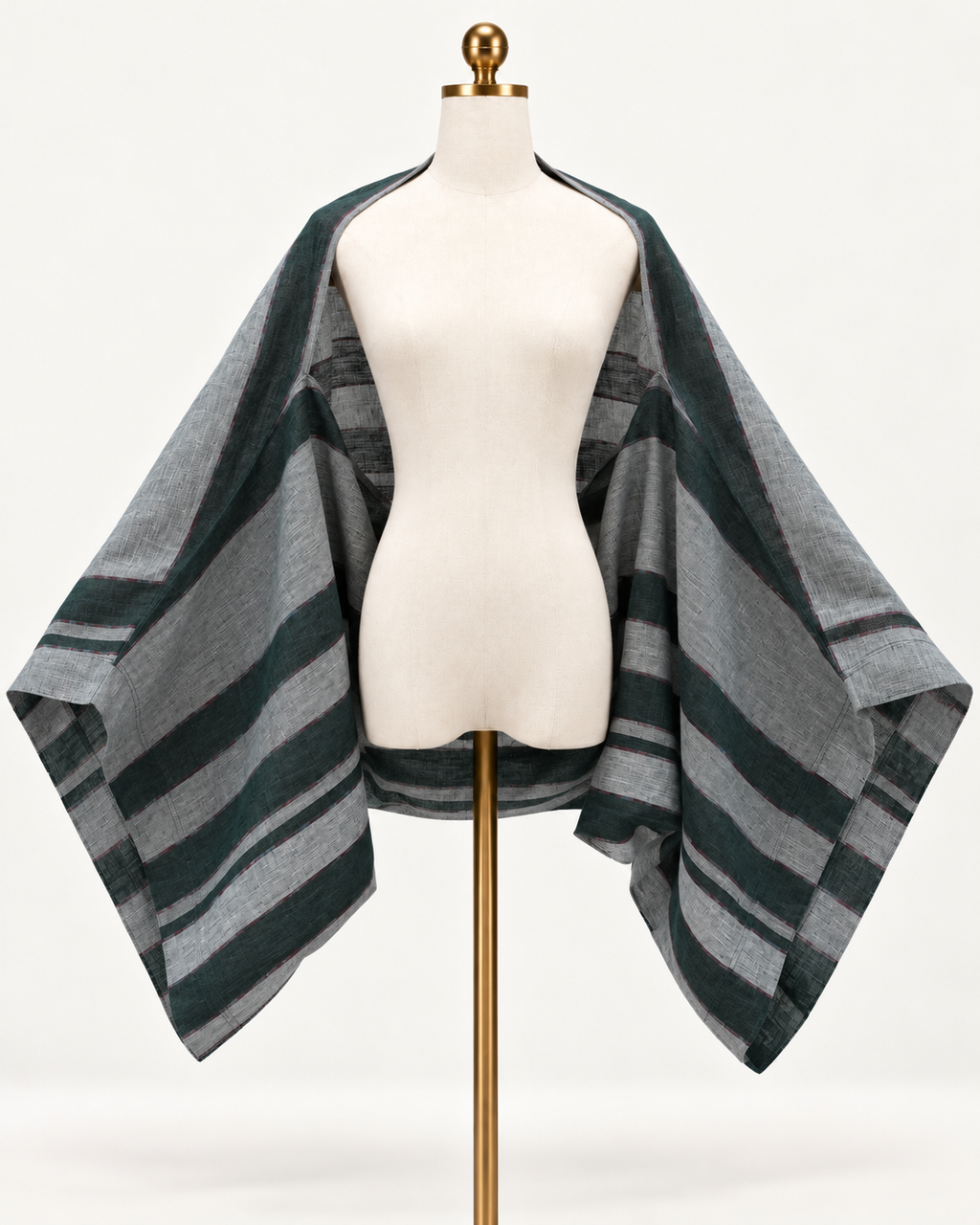 Bolero Jacket (Forest Green &amp; Silver Stripes Accent)