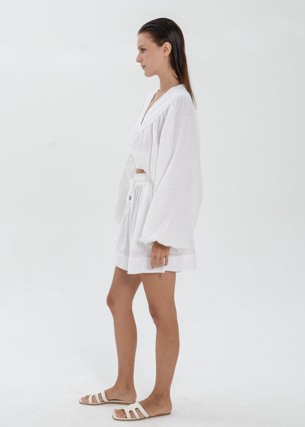 Bali Linen Top - Tie Waist Jacket