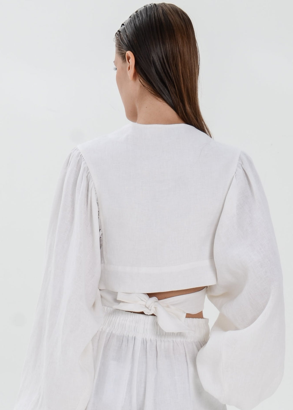 Bali Linen Top - Tie Waist Jacket