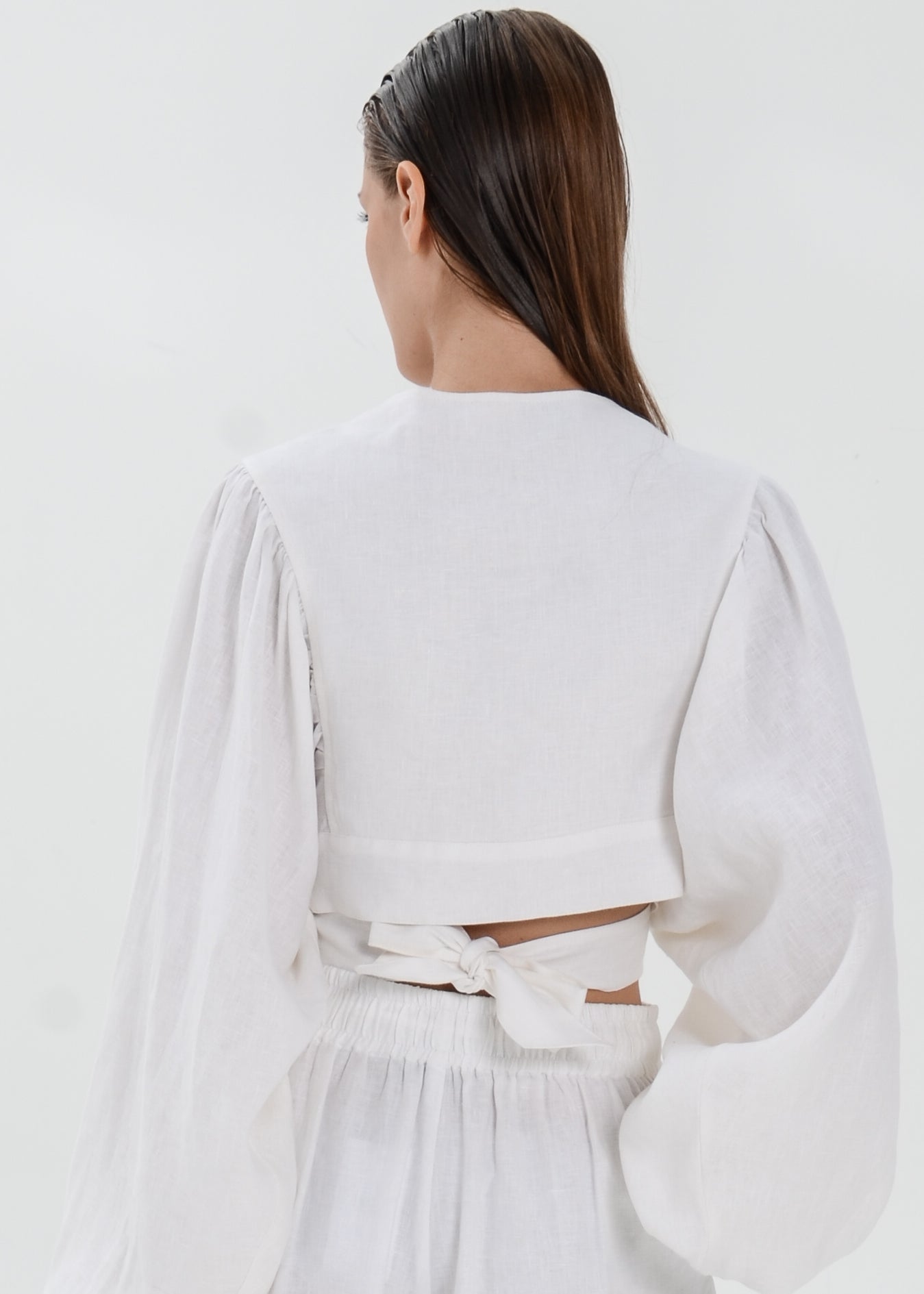 Bali Linen Top - Tie Waist Jacket