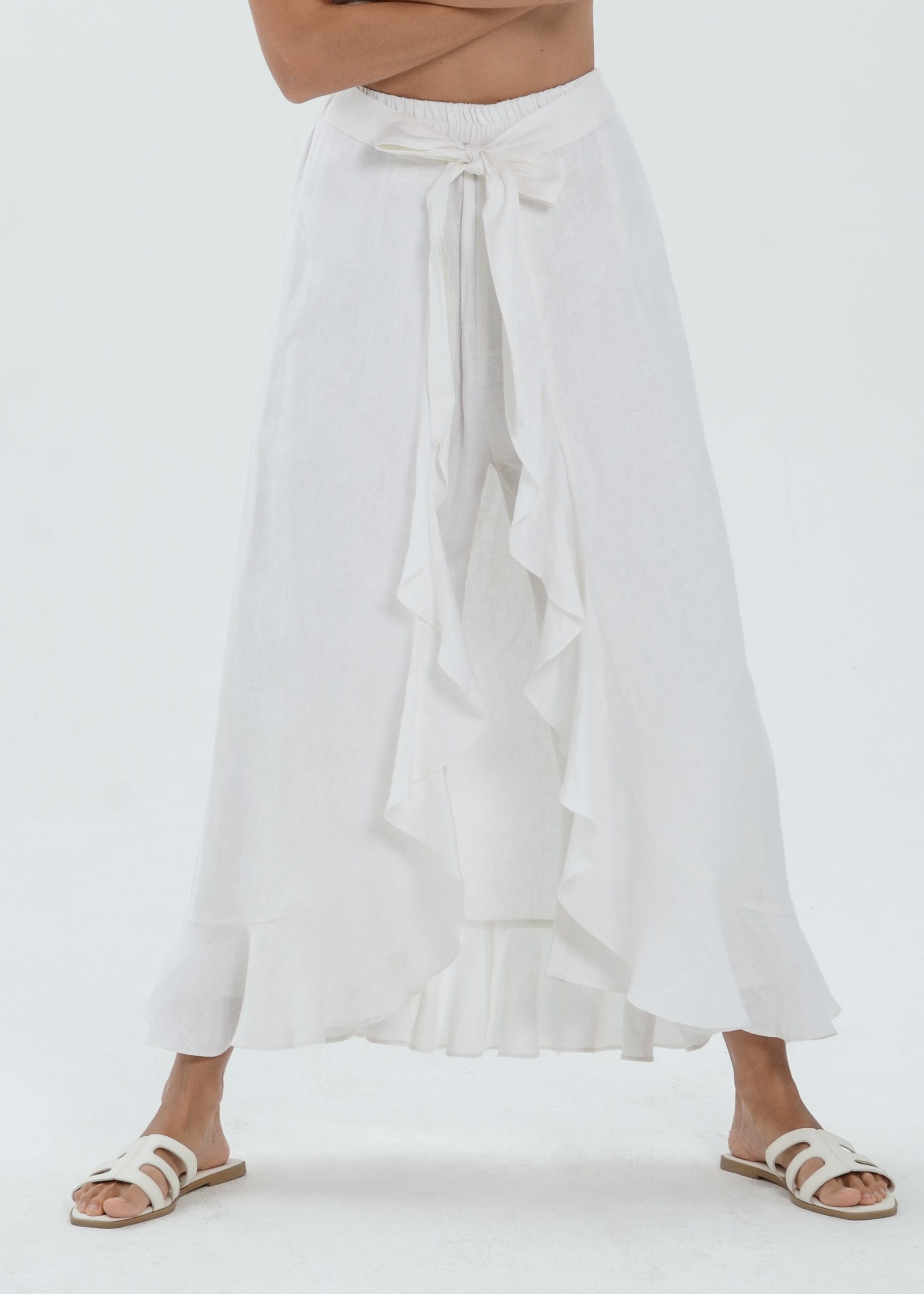 The Essence Linen Skirt - Wrap Around Skirt Pants