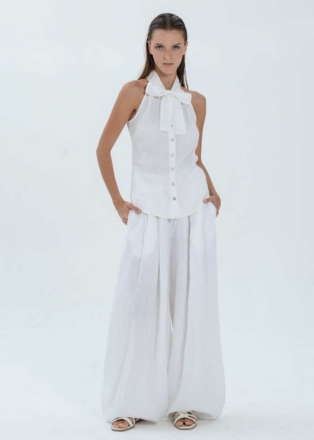 The Essence Linen Pants - Bubble Pants