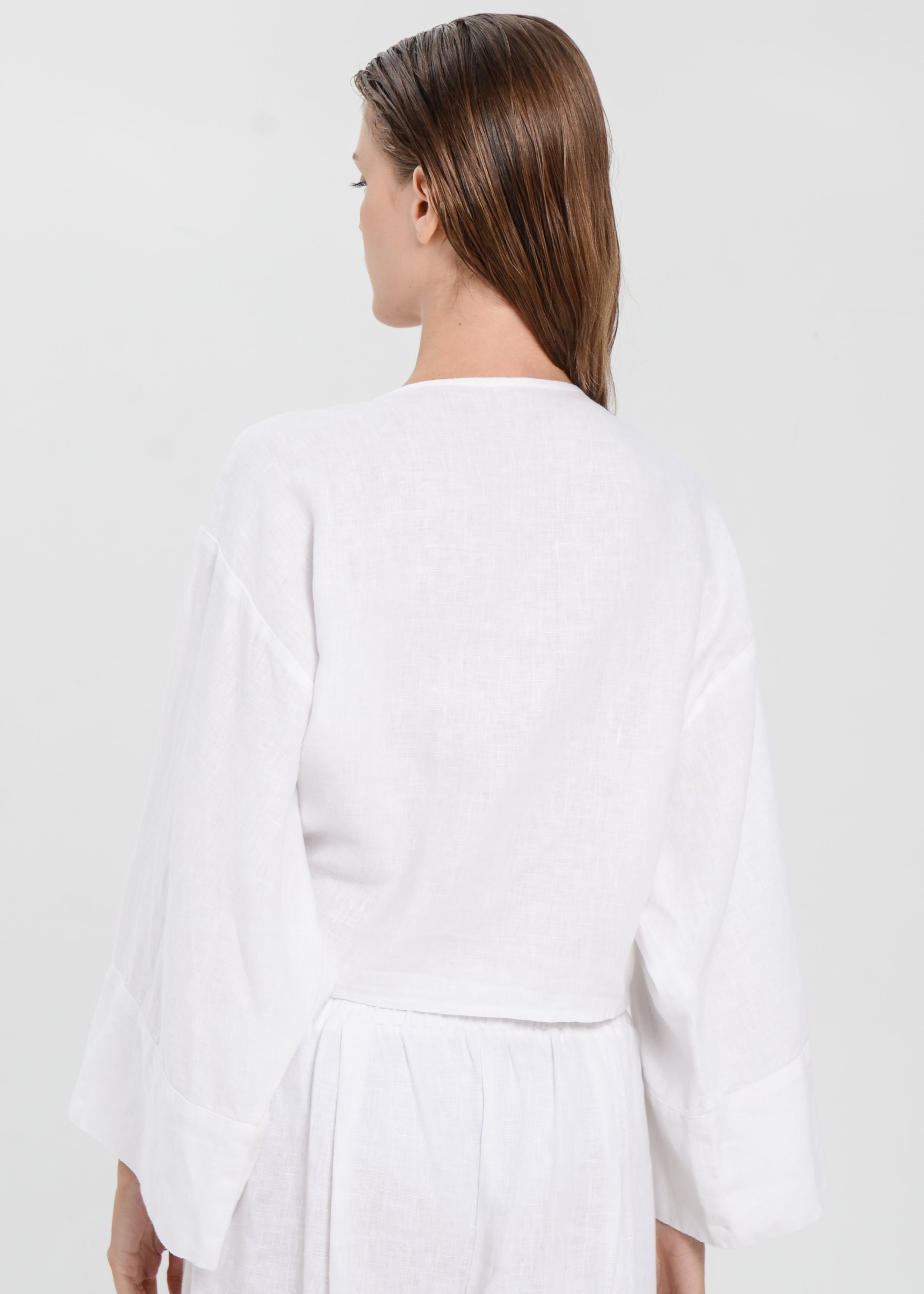 The Essence Linen Jacket - Tie Front Jacket