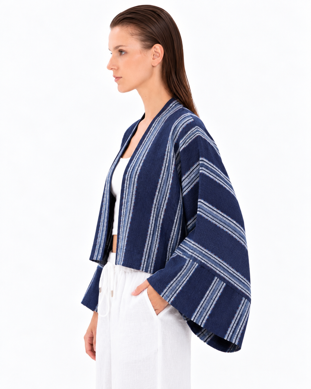 Sheera Blazer Jacket (Midnight Indigo Stripe)