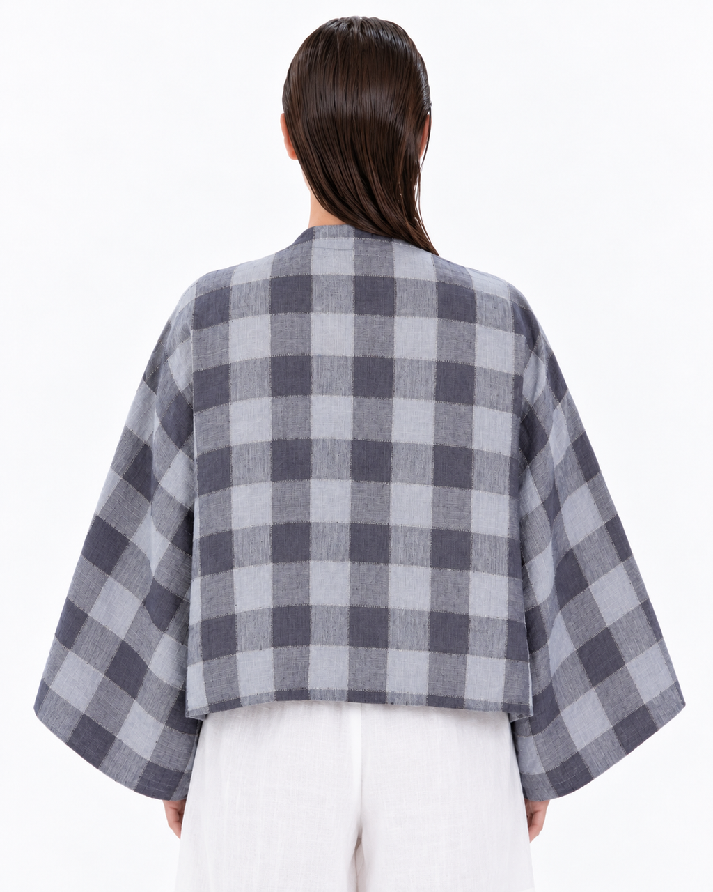 Sheera Blazer Jacket (Lavender Slate Check)