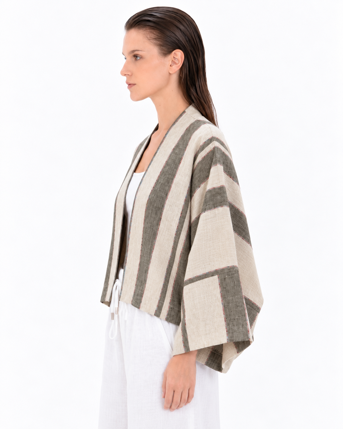Sheera Blazer Jacket (Sandstone Heritage Stripes)