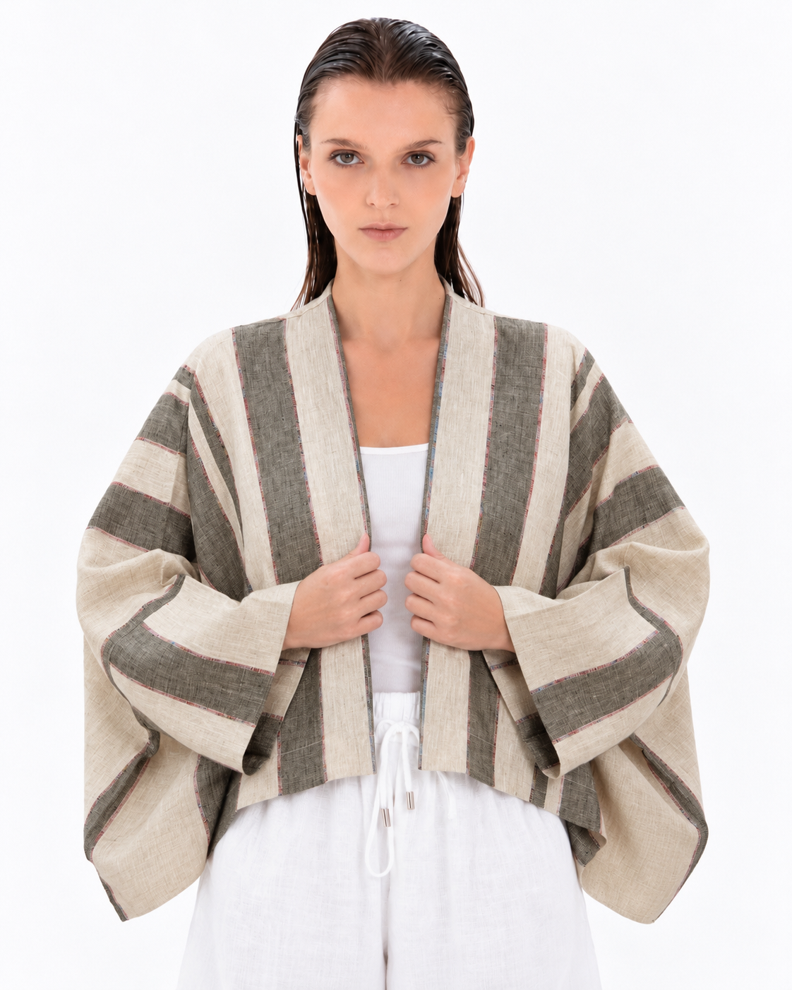 Sheera Blazer Jacket (Sandstone Heritage Stripes)