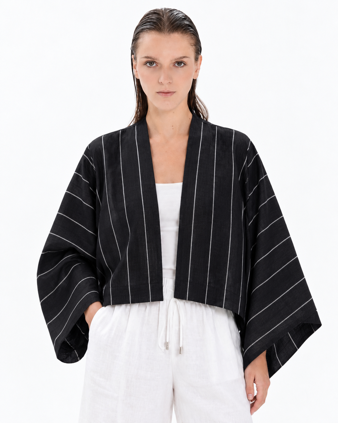 Sheera Blazer Jacket (Obsidian Pinstripe)