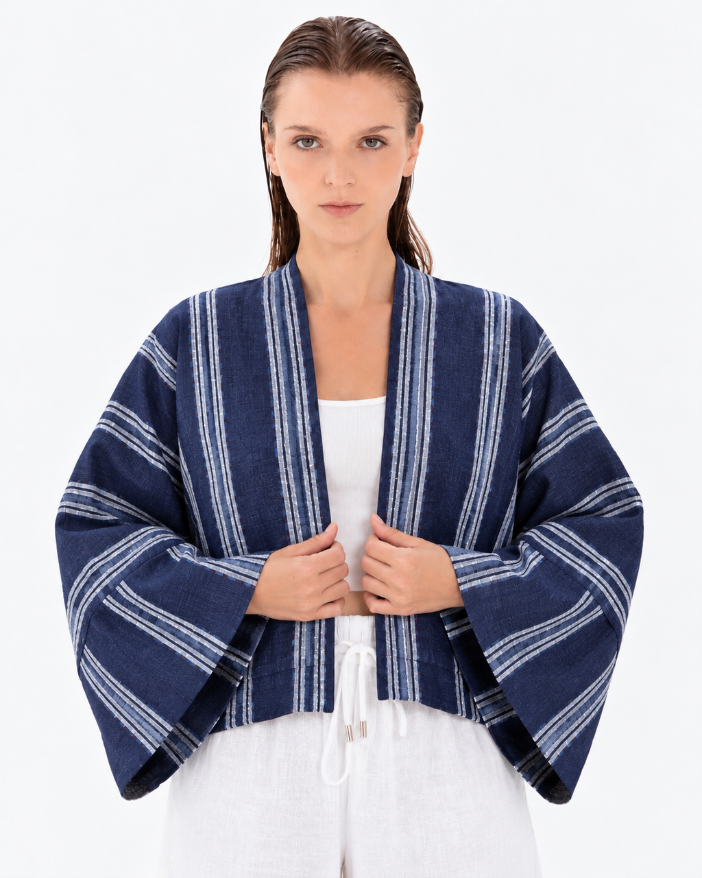 Sheera Blazer Jacket (Midnight Indigo Stripe)