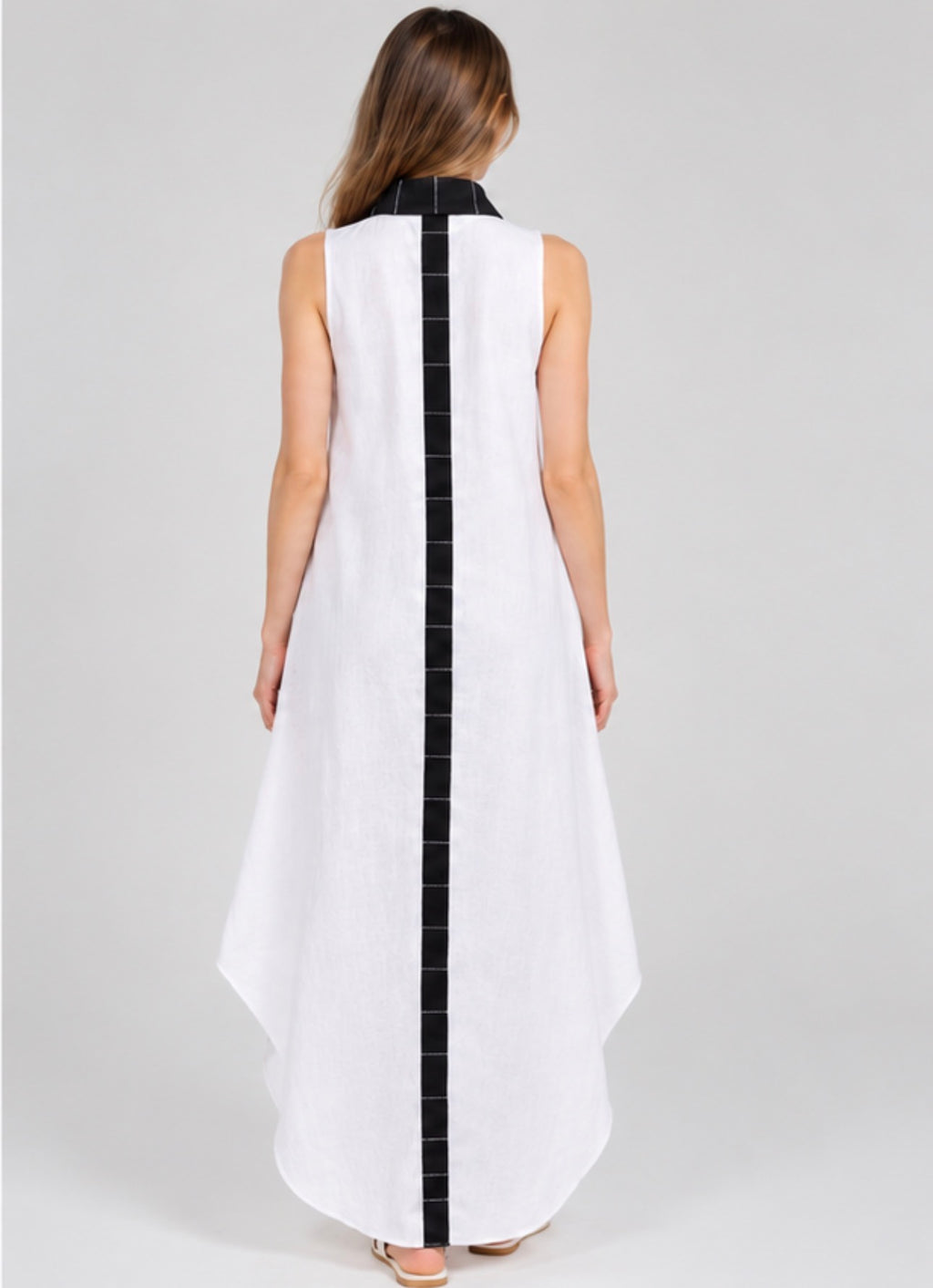Alma Shirt Dress (Obsidian Pinstripe Accent)